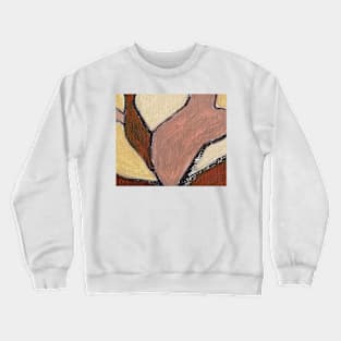 Winery Blush Rose Lemon Abstract Art 2c5 Crewneck Sweatshirt